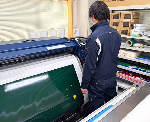 プロッター印刷作業